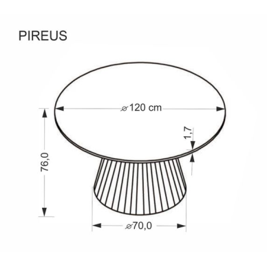 Apvalus stalas PIREUS 2