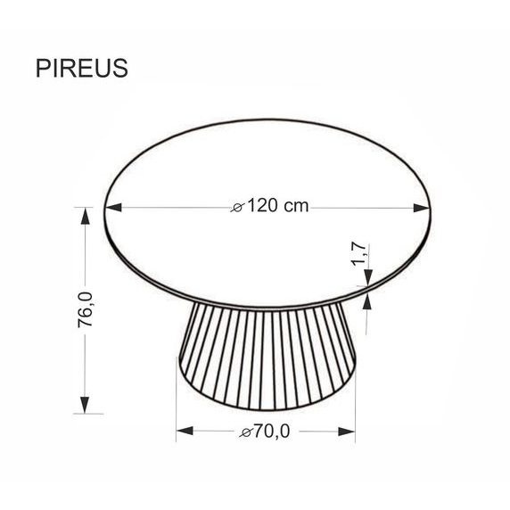 Apvalus stalas PIREUS 2