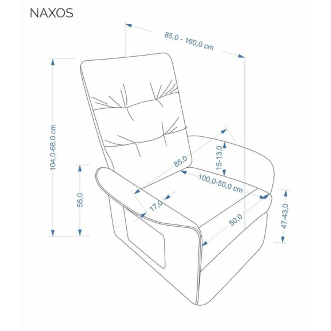 Fotelis reglaineris NAXOS 4