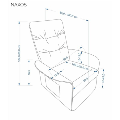 Fotelis reglaineris NAXOS 4