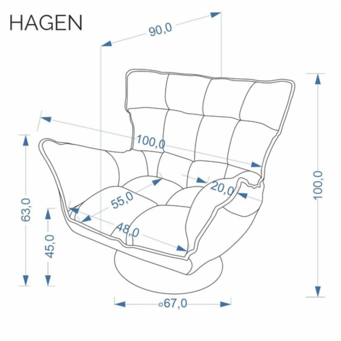 HAGEN SUKAMAS FOTELIS 2