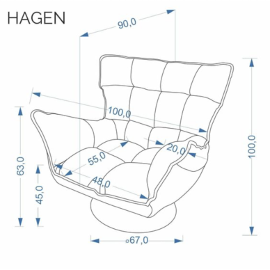 HAGEN SUKAMAS FOTELIS 2