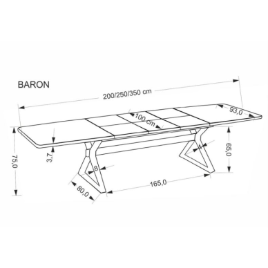 Išskleidžiamas Stalas BARON 2