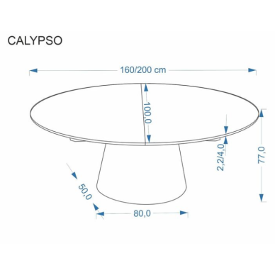 Išskleidžiamas Stalas CALYPSO 4