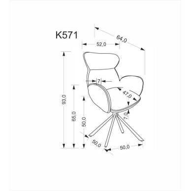 KĖDĖ K571 su sukimo funkcija 9