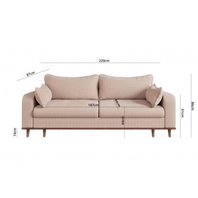 Keturvietė Sofa BEATA 4