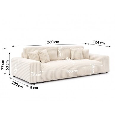 Keturvietė Sofa JUSTIN 6
