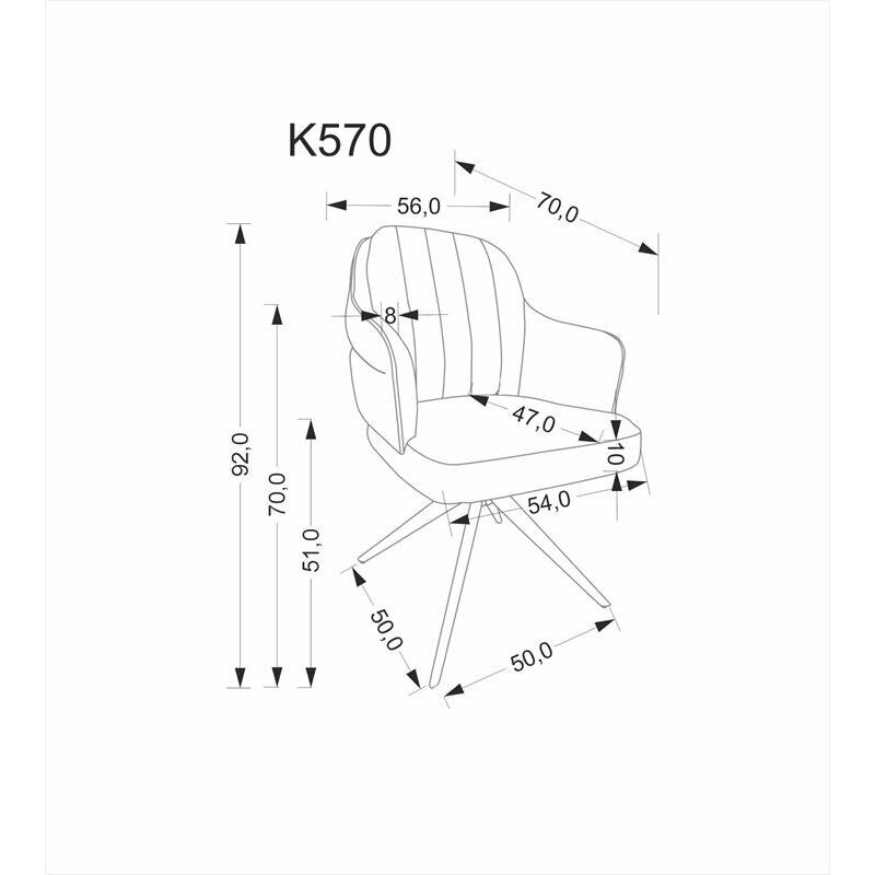 KĖDĖ K570 su sukimo funkcija 7