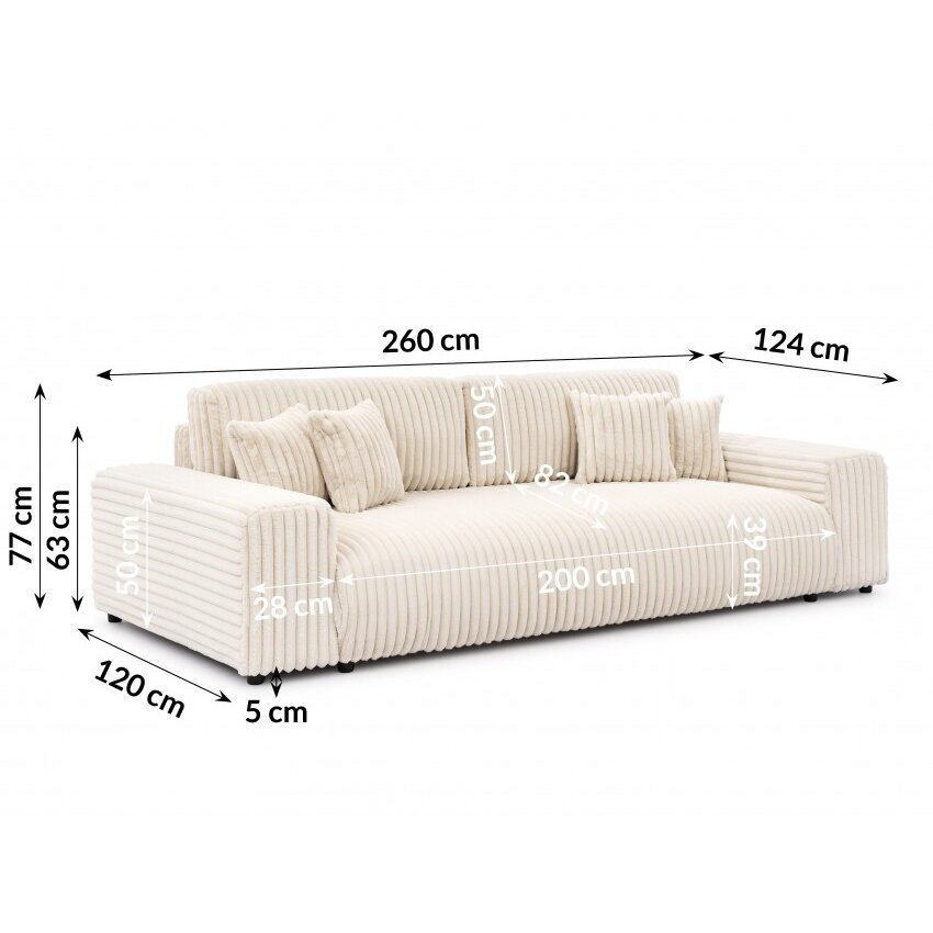 Keturvietė Sofa JUSTIN 6