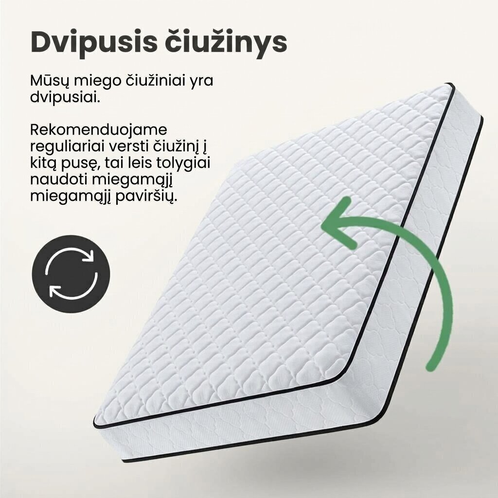 Lova IDZ 22933 + Kišeninių spyruoklių čiužinys NERO Pocket (H24 cm) 12