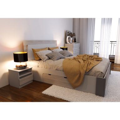 Lova IDZ 22953 + Kišeninių spyruoklių čiužinys NERO Pocket (H24 cm)