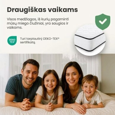 Lova Aurora  + Kišeninių spyruoklių čiužinys NERO Pocket (H24 cm) 10
