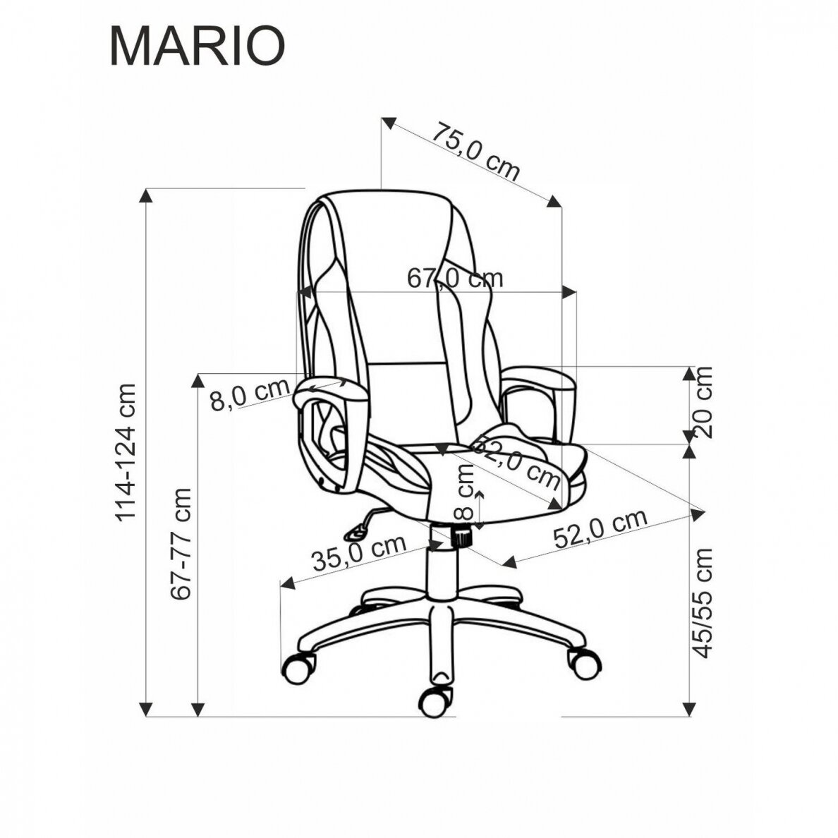 MARIO biuro kėdė su ratukais 9