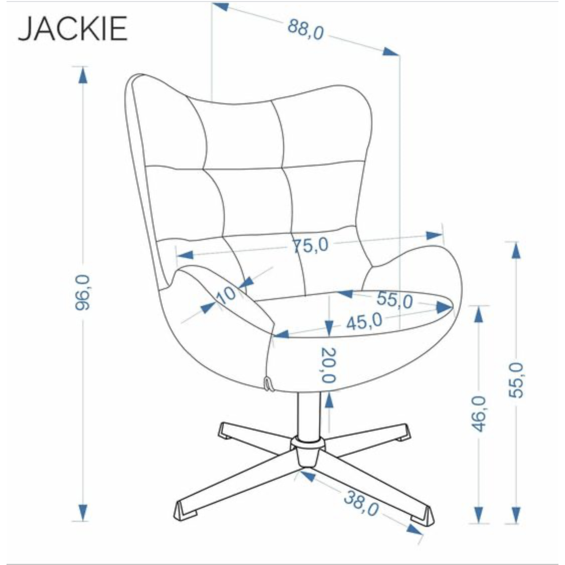 Sukamas Fotelis JACKIE 3
