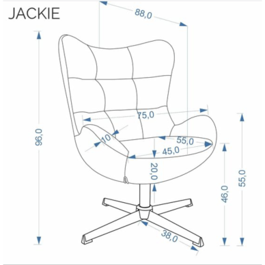 Sukamas Fotelis JACKIE 3