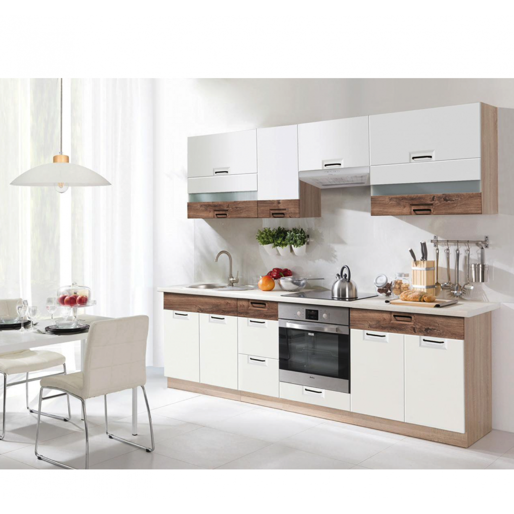 Virtuvės komplektas Favorit plus 260 - Balta / Latte Virtuvės komplektas Favorit plus 260 - Balta / Latte