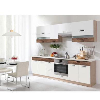 Virtuvės komplektas Favorit plus 260 - Balta / Latte Virtuvės komplektas Favorit plus 260 - Balta / Latte