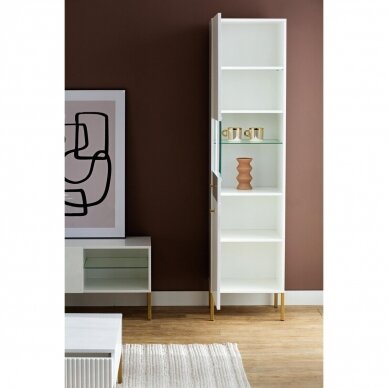 Vitrina Viena 2D Balta / Auksinė 2 Vitrina Viena 2D Balta / Auksinė 2