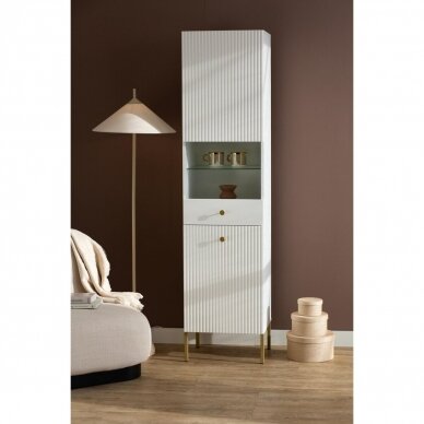 Vitrina Viena 2D Balta / Auksinė Vitrina Viena 2D Balta / Auksinė