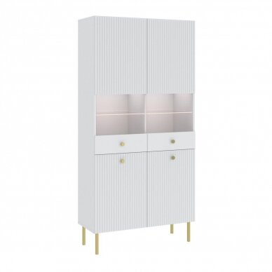 Vitrina Viena 4D Balta / Auksinė 3 Vitrina Viena 4D Balta / Auksinė 3